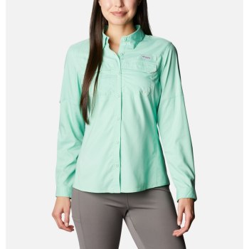 Columbia Overhemd Dames, PFG Lo Drag Long Sleeve Groen, 32ZYJOBNM